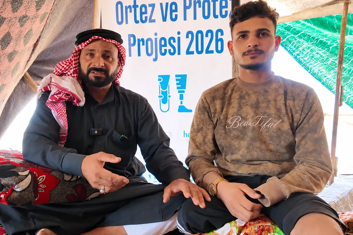 Hayrat Yardım'dan Suriyeli Meşaal'e protez desteği