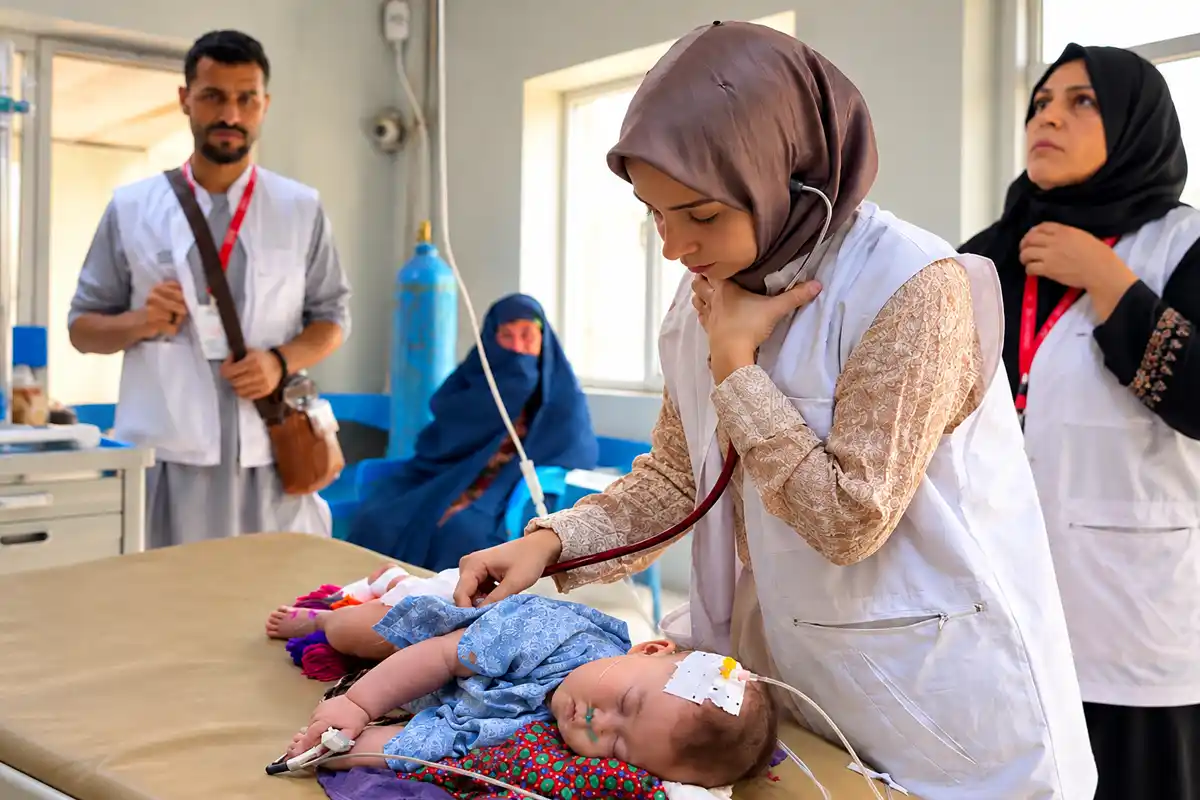 Şibirgan’da yenidoğanlar için yeni uygulama eğitimi